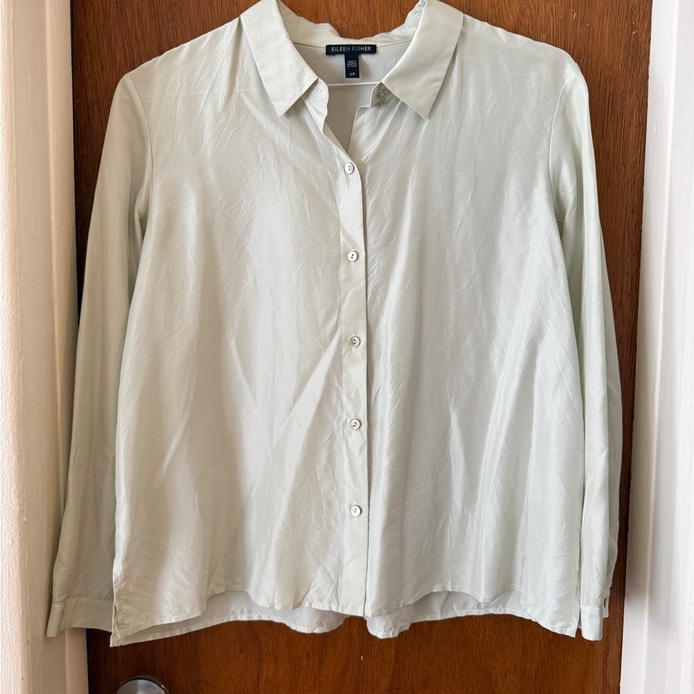Eileen Fisher Soft Green Blouse